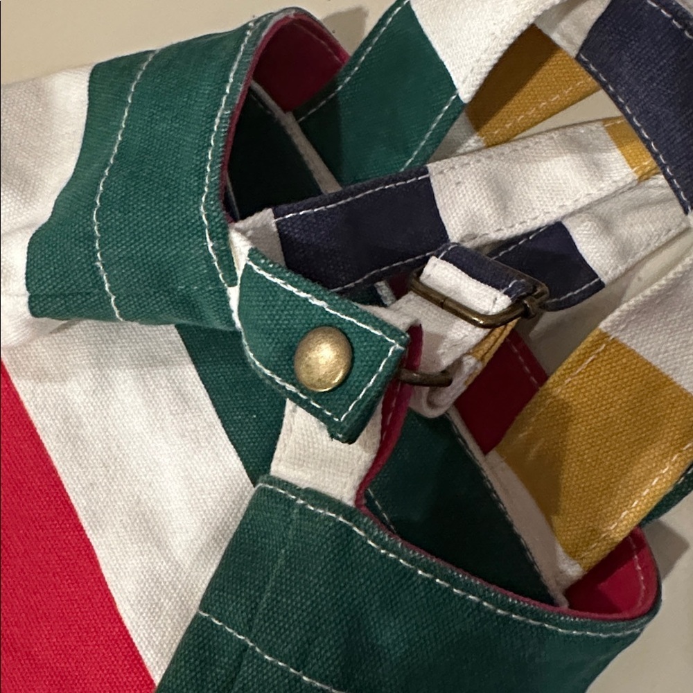 BAGGU X HBC HUDSON BAY COMPANY STRIPE Canvas Tote Crossbody Bag RARE 2012 - Picture 10 of 10